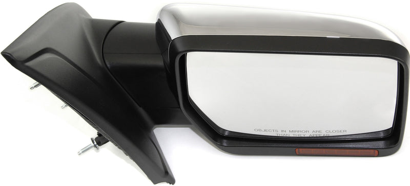 Driver and Passenger Side Mirrors, Power, Heated, Manual Folding, Chrome, Standard Type, with Reflector | FO1321355,FO1320355