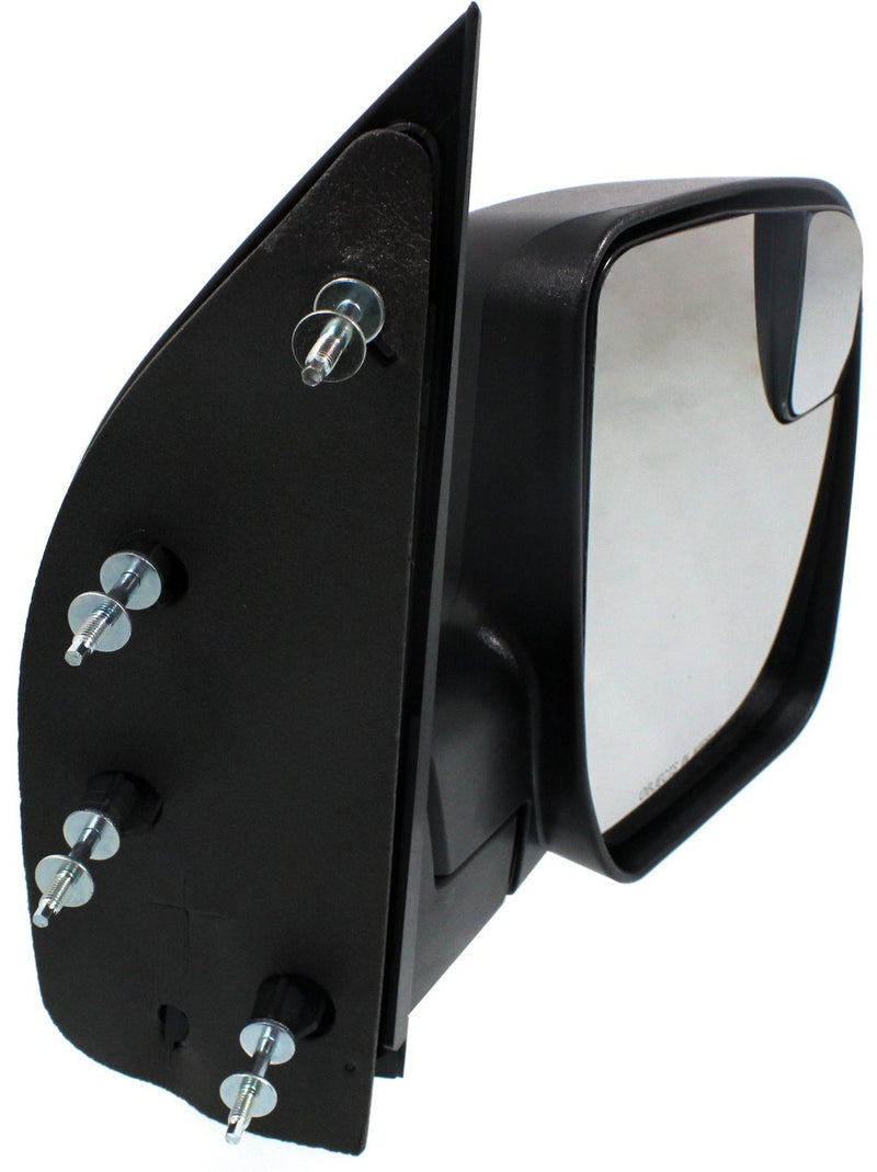 Driver and Passenger Side Non-Towing Mirrors, Manual Adjust, Manual Folding, Non-Heated, Textured Black, Without Signal Light, Without memory, Without Puddle Light, Without Auto-Dimming