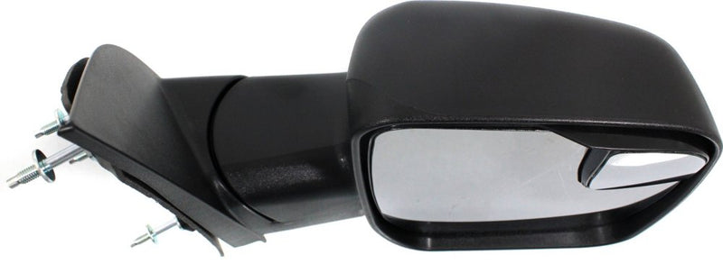 Driver and Passenger Side Non-Towing Mirrors, Manual Adjust, Manual Folding, Non-Heated, Textured Black, Without Signal Light, Without memory, Without Puddle Light, Without Auto-Dimming