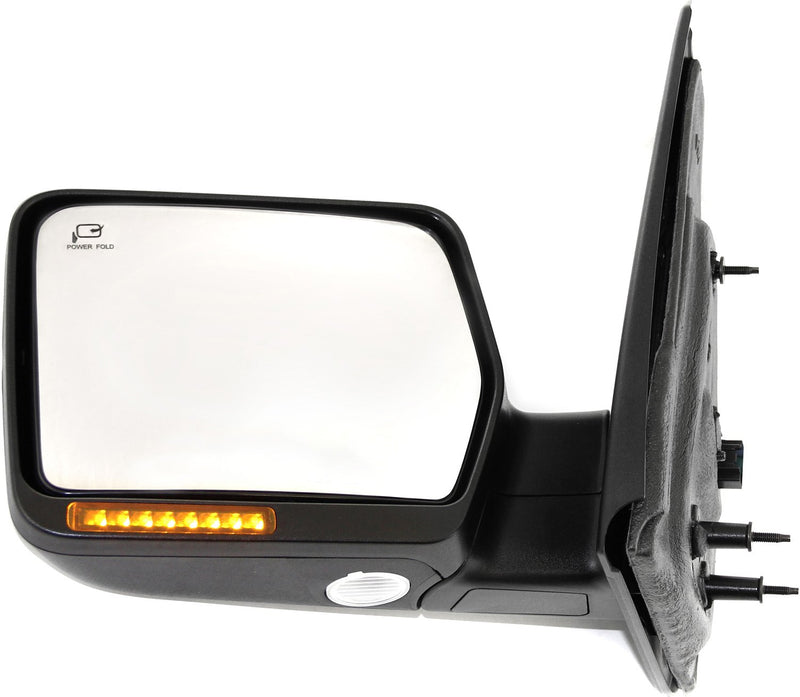 Mirror Passenger Side & Driver Side , Non-Towing, Power, Power Folding, Heated, Textured, w/ In-housing Signal Light, w/o Auto Dimming, BSD, and Memory