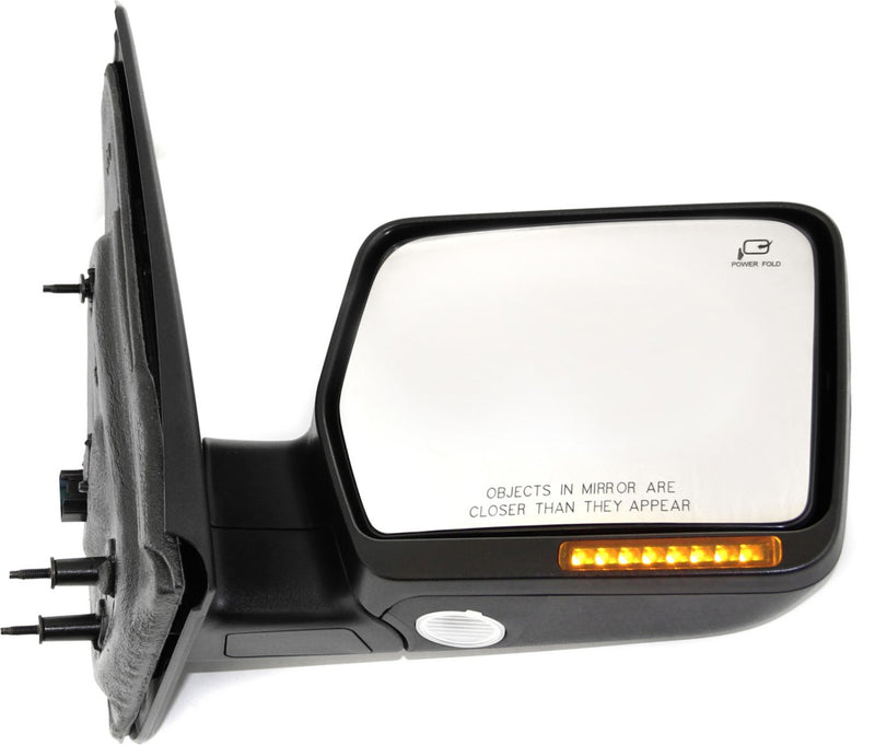 Mirror Passenger Side & Driver Side , Non-Towing, Power, Power Folding, Heated, Textured, w/ In-housing Signal Light, w/o Auto Dimming, BSD, and Memory