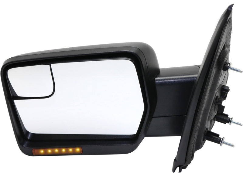 Driver and Passenger Side Mirrors, Power, Heated, Manual Folding, Textured Black, In-housing Signal Light, Standard Type, with Reflector | FO1321407,FO1320407