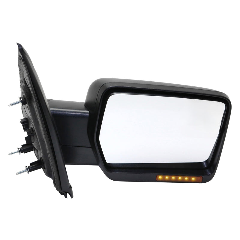 Driver and Passenger Side Mirrors, Power, Heated, Manual Folding, Textured Black, In-housing Signal Light, Standard Type, with Reflector | FO1321407,FO1320407