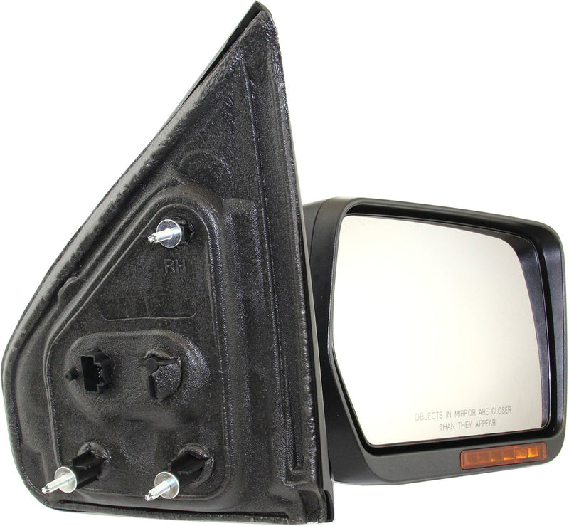 Driver and Passenger Side Mirrors, Power, Heated, Manual Folding, Textured Black, In-housing Signal Light, Standard Type, with Reflector | FO1321407,FO1320407