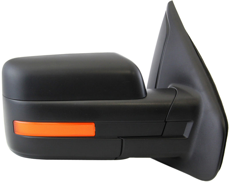 Driver and Passenger Side Mirrors, Power, Heated, Manual Folding, Textured Black, In-housing Signal Light, Standard Type, with Reflector | FO1321407,FO1320407