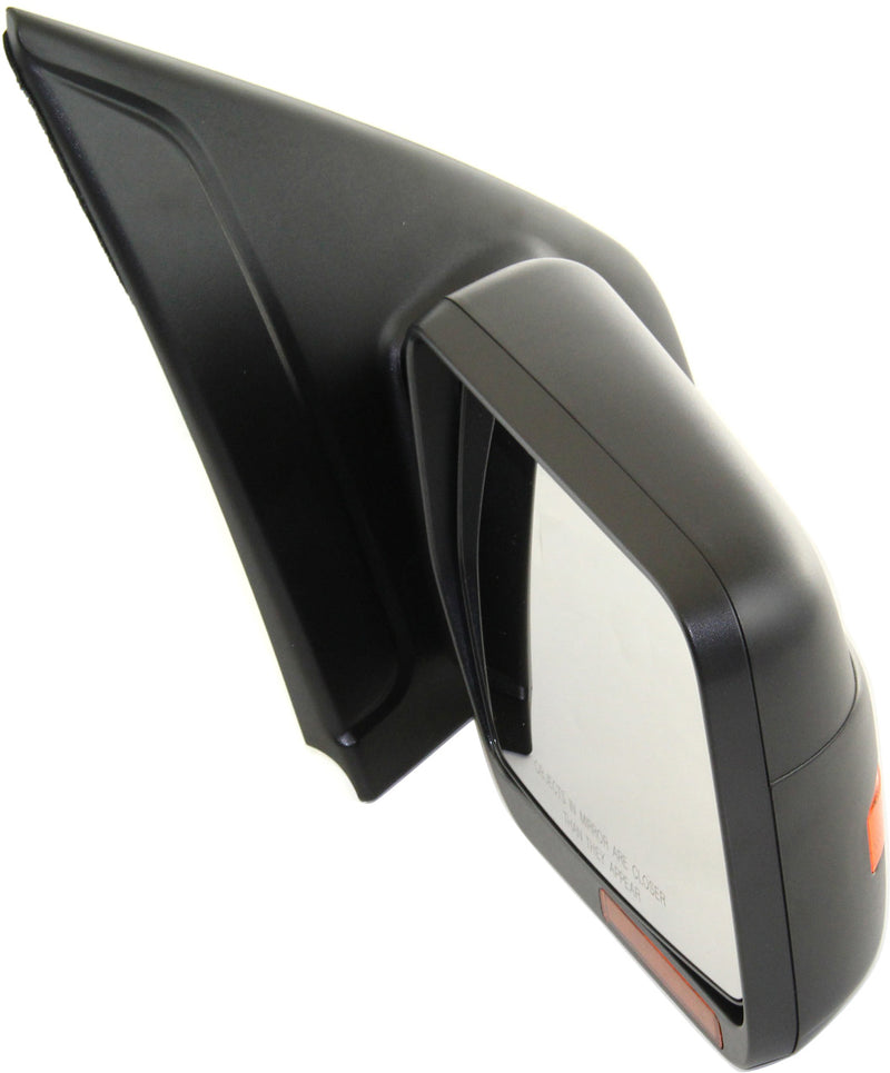 Driver and Passenger Side Mirrors, Power, Heated, Manual Folding, Textured Black, In-housing Signal Light, Standard Type, with Reflector | FO1321407,FO1320407
