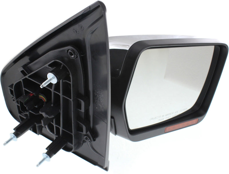 Driver and Passenger Side Mirrors, Power, Heated, Power Folding, Chrome, Standard Type, with Built-In Blind Spot Glass and Reflector | FO1321412,FO1320412