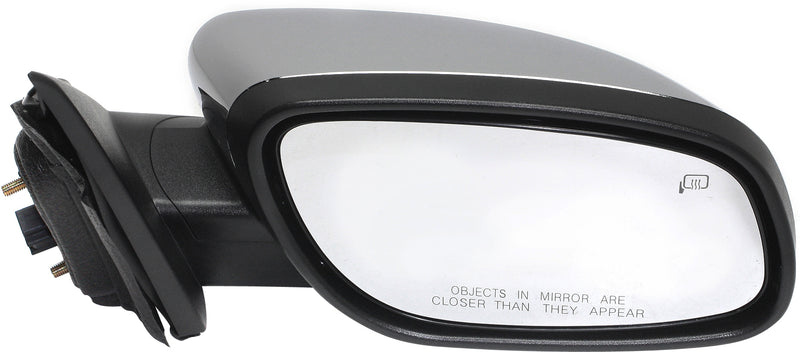 Driver and Passenger Side Mirrors, Power, Heated, Manual Folding, Chrome, without Signal Light, with Memory, with Puddle Light, without Auto-Dimming, without Blind Spot Feature | FO1321429,FO1320429