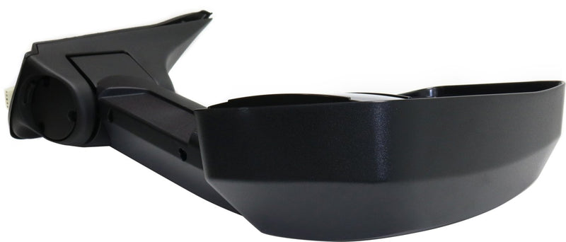 Driver and Passenger Side Towing Mirrors, Power, Manual Folding, Heated, Textured Black, Without Signal Light, Without memory, Without Puddle Light, Without Auto-Dimming