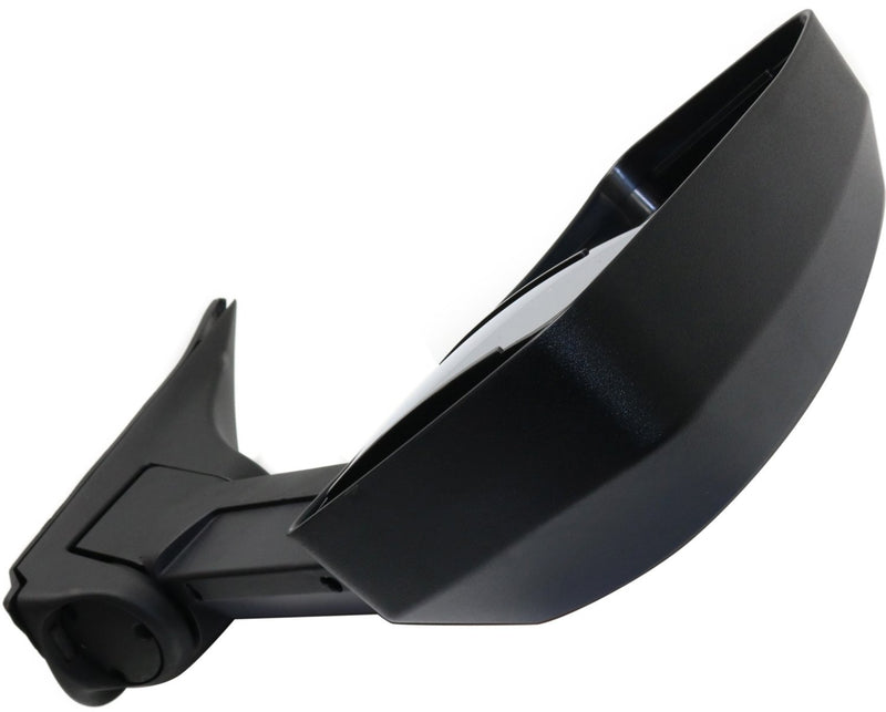 Driver and Passenger Side Towing Mirrors, Manual Adjust, Manual Folding, Non-Heated, Textured Black, Without Signal Light, Without memory, Without Puddle Light, Without Auto-Dimming