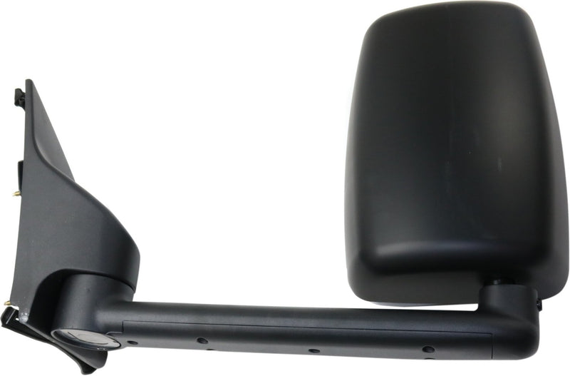 Driver and Passenger Side Towing Mirrors, Manual Adjust, Non-Heated, Manual Folding, Paintable, without Signal Light, with Long Arm