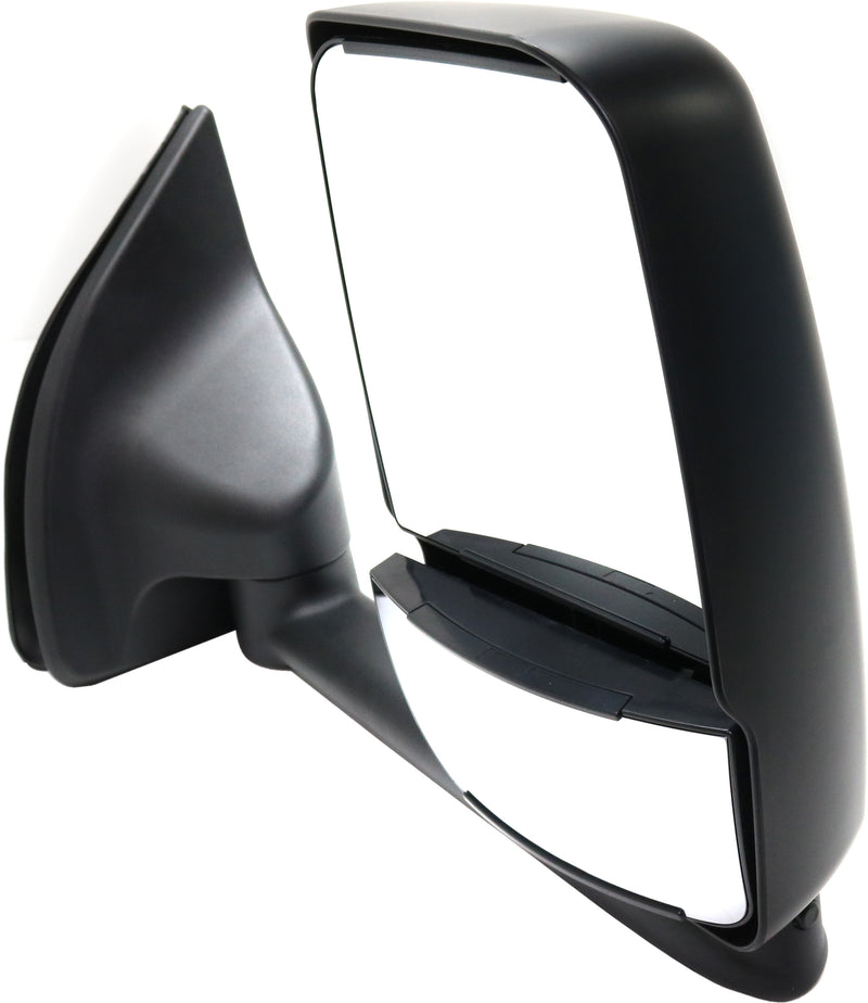 Driver and Passenger Side Towing Mirrors, Manual Adjust, Non-Heated, Manual Folding, Paintable, without Signal Light, with Long Arm