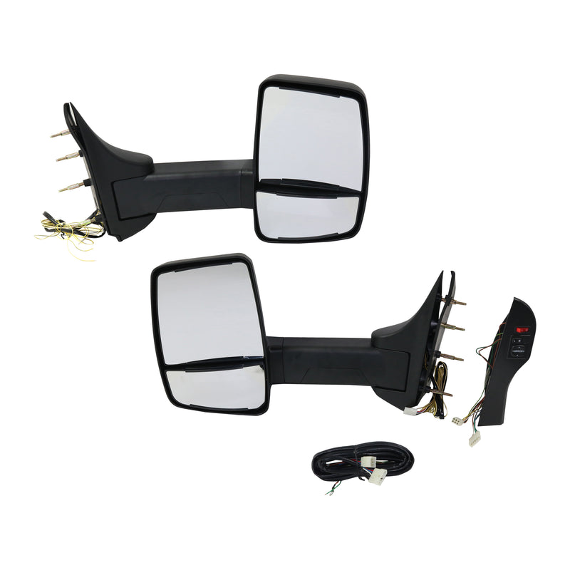 Towing Mirrors Manual Adjust Manual Folding Heated Textured Black In-housing Signal Light