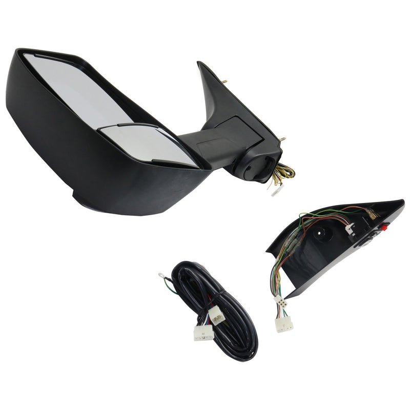 Towing Mirrors Manual Adjust Manual Folding Heated Textured Black In-housing Signal Light