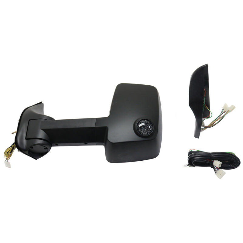 Towing Mirrors Manual Adjust Manual Folding Heated Textured Black In-housing Signal Light