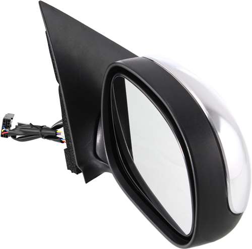 Driver and Passenger Side Non-Towing Mirrors, Power, Manual Folding, Non-Heated, Chrome, Without Signal Light, Without memory, Without Puddle Light, Without Auto-Dimming | FO1320138,FO1321138