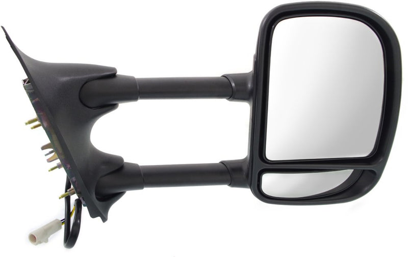 Driver and Passenger Side Towing Mirrors, Power, Manual Folding, Non-Heated, Textured Black, Without Signal Light, Without memory, Without Puddle Light, Without Auto-Dimming | FO1320196,FO1321196