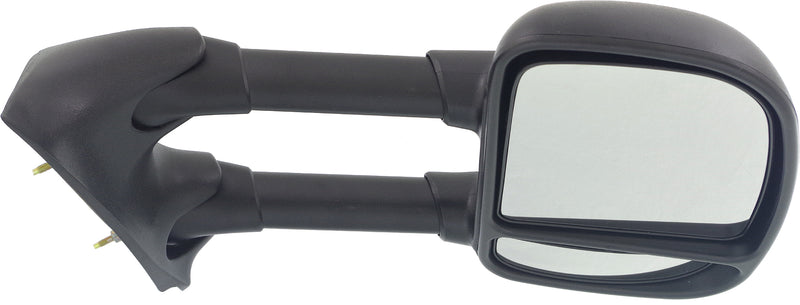 Driver and Passenger Side Towing Mirrors, Manual Adjust, Manual Folding, Non-Heated, Textured Black, Without Signal Light, Without memory, Without Puddle Light, Without Auto-Dimming | FO1320195,FO1321195
