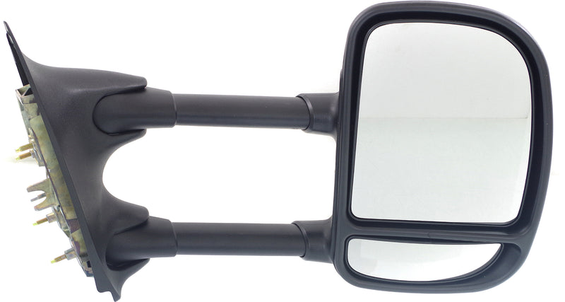 Driver and Passenger Side Towing Mirrors, Manual Adjust, Manual Folding, Non-Heated, Textured Black, Without Signal Light, Without memory, Without Puddle Light, Without Auto-Dimming | FO1320195,FO1321195