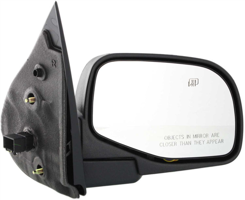 Driver and Passenger Side Mirrors, Power, Manual Folding, Heated, Textured Black, Without Signal Light, Without memory, With Puddle Light, Without Auto-Dimming, Without Blind Spot Feature