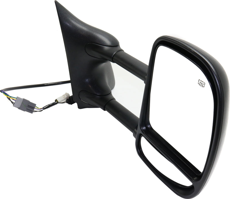 Driver and Passenger Side Towing Mirrors, Power, Manual Folding, Non-Heated, Textured Black, Without Signal Light, Without memory, Without Puddle Light, Without Auto-Dimming | FO1320227,FO1321227