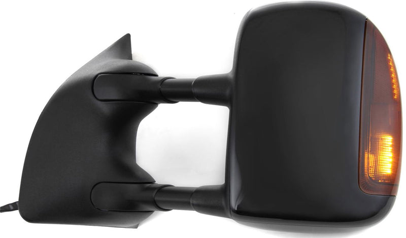 Driver and Passenger Side Towing Mirror, Power, Manual Folding, Heated, Paintable, In-housing Signal Light, Without memory, Without Puddle Light, Without Auto-Dimming, With Blind Spot Glass | FO1320274,FO1326107,FO1321274,FO1327107