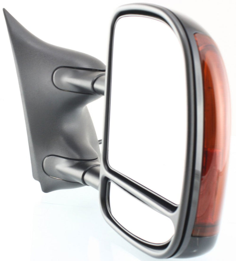 Driver and Passenger Side Towing Mirror, Power, Manual Folding, Heated, Paintable, In-housing Signal Light, Without memory, Without Puddle Light, Without Auto-Dimming, With Blind Spot Glass | FO1320274,FO1326107,FO1321274,FO1327107