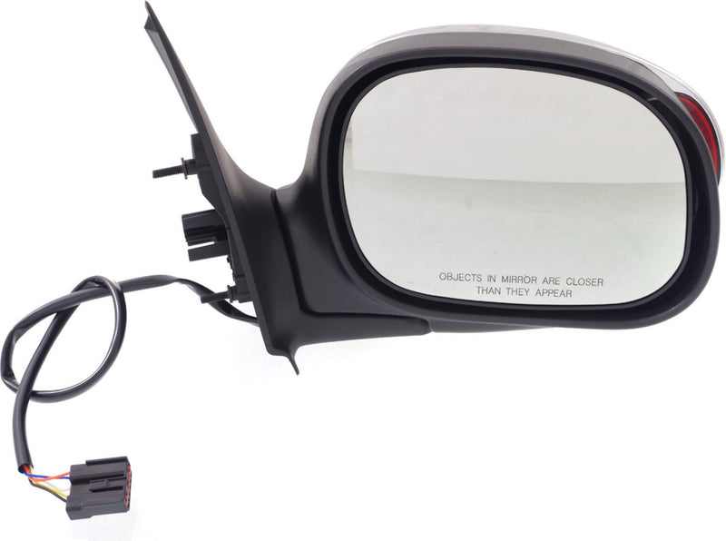 Driver and Passenger Side Non-Towing Mirrors, Power, Manual Folding, Non-Heated, Chrome, In-housing Signal Light, Without memory, Without Puddle Light, Without Auto-Dimming | FO1320222,FO1321222