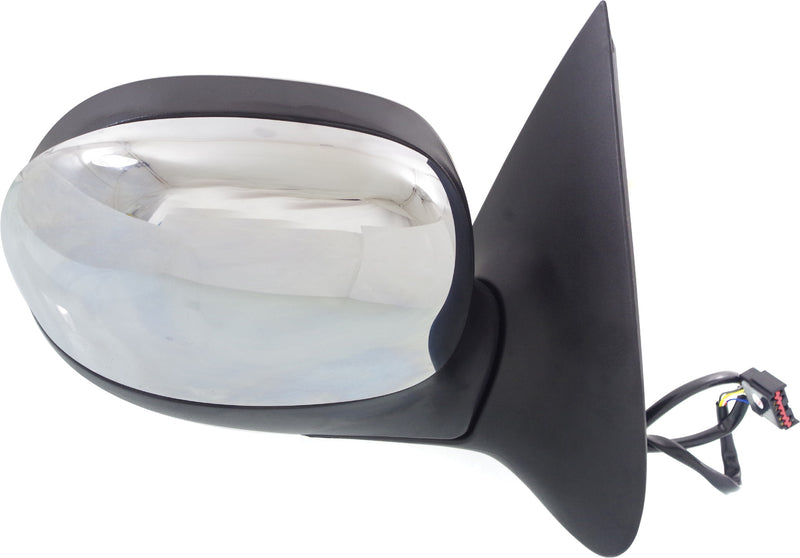 Driver and Passenger Side Non-Towing Mirrors, Power, Manual Folding, Non-Heated, Chrome, In-housing Signal Light, Without memory, Without Puddle Light, Without Auto-Dimming | FO1320222,FO1321222