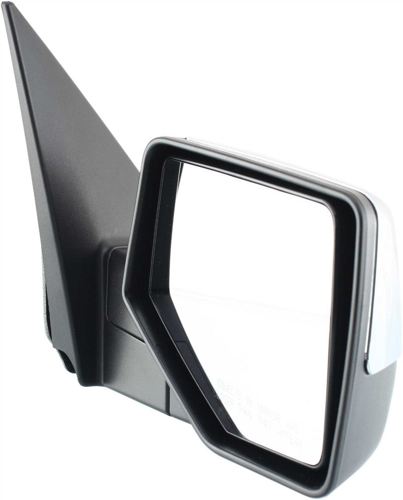 Driver and Passenger Side Mirrors, Manual Adjust, Manual Folding, Non-Heated, Chrome, Without Signal Light, Without memory, Without Puddle Light, Without Auto-Dimming, Without Blind Spot Feature