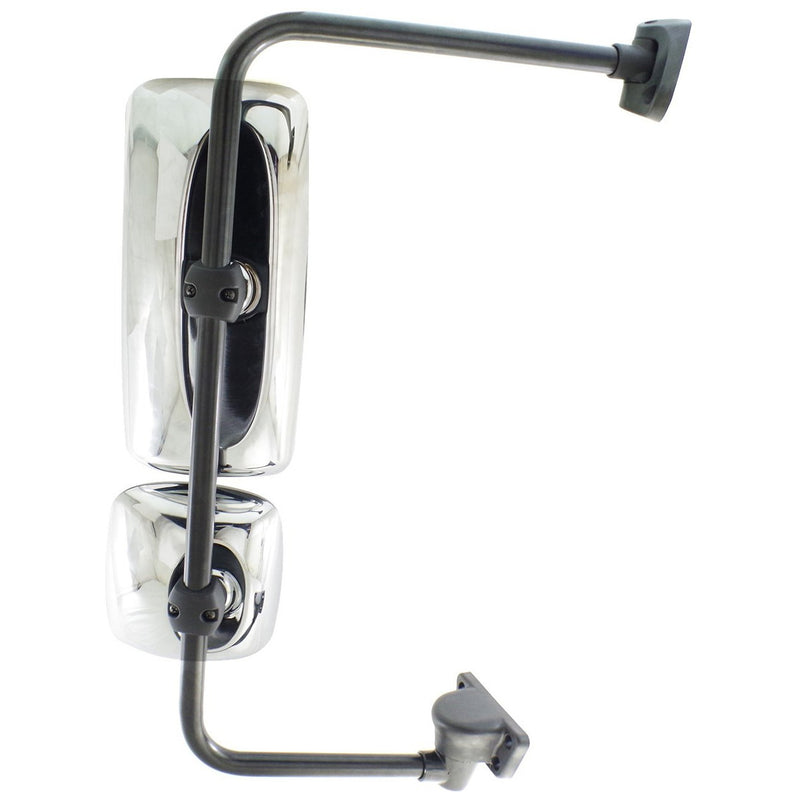 Driver and Passenger Side Mirrors, Manual Adjust, Non-Heated, Chrome, Without Signal Light