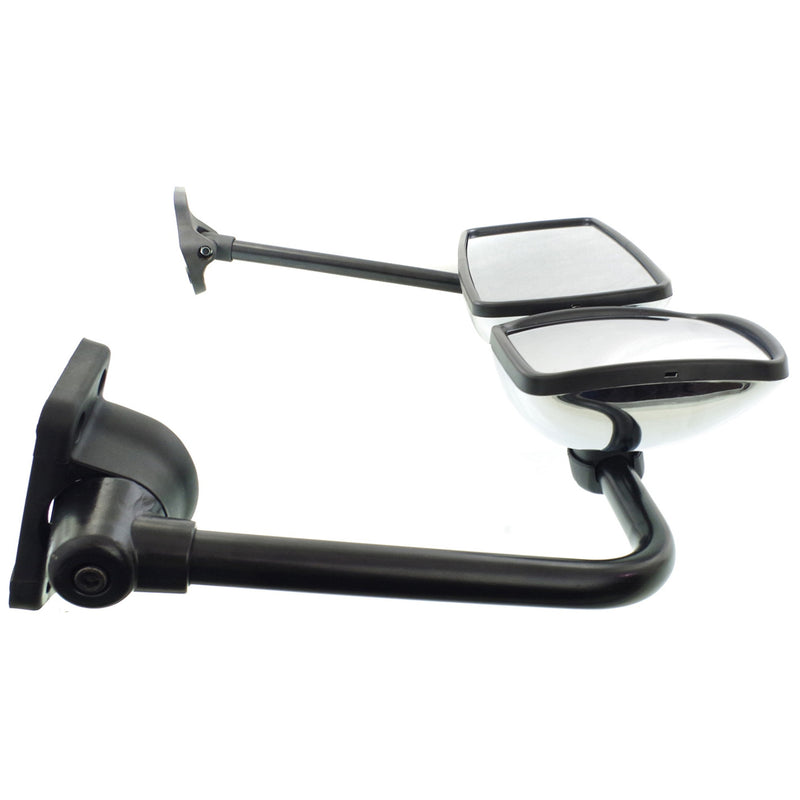 Driver and Passenger Side Mirrors, Manual Adjust, Non-Heated, Chrome, Without Signal Light