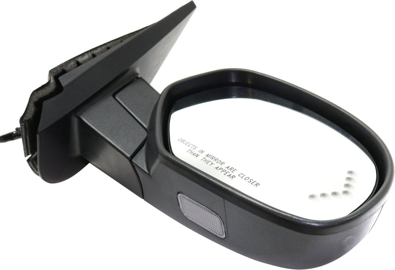 Driver and Passenger Side Mirrors, Power, Heated, Power Folding, Chrome, In-glass Signal Light, without Blind Spot Feature,