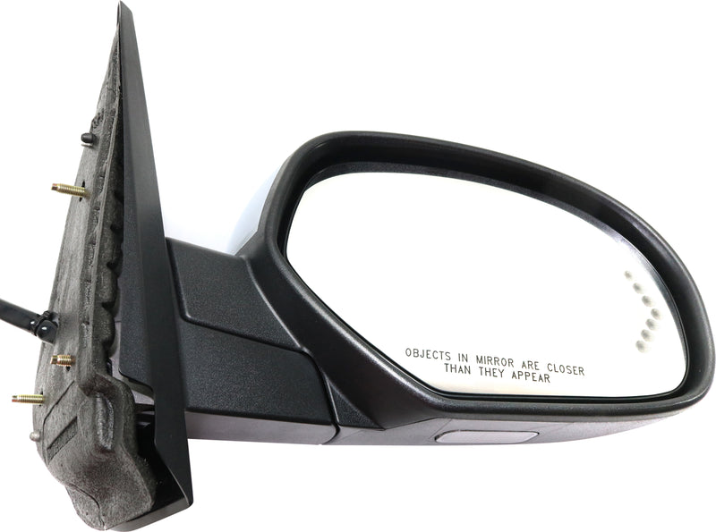 Driver and Passenger Side Mirrors, Power, Heated, Power Folding, Chrome, In-glass Signal Light, without Blind Spot Feature,