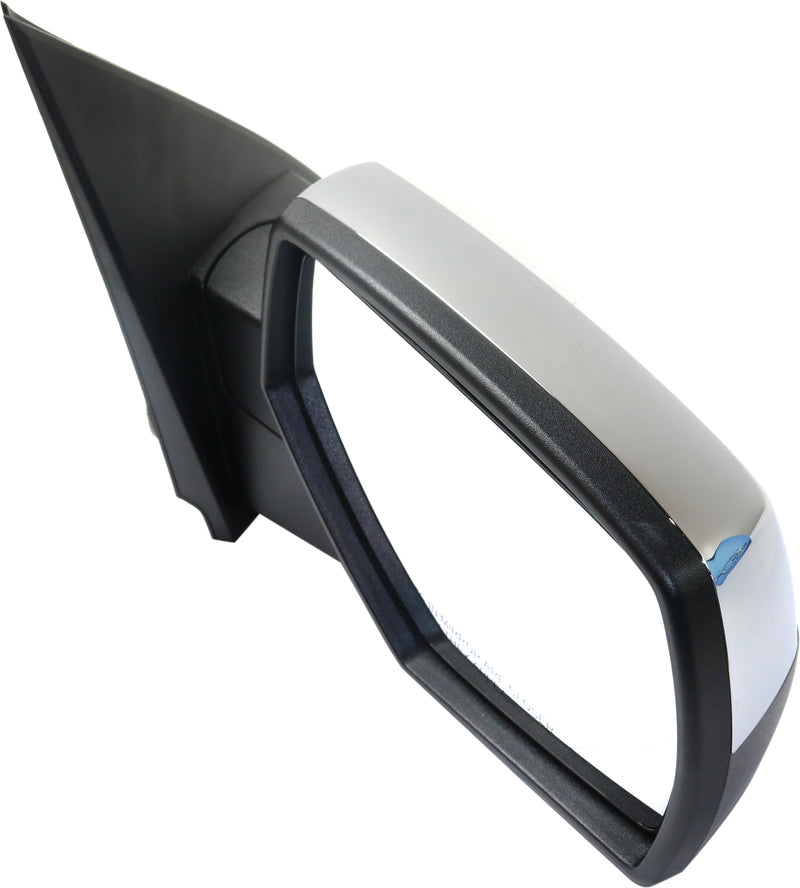 Driver and Passenger Side Mirrors, Manual Adjust, Non-Heated, Manual Folding, Chrome