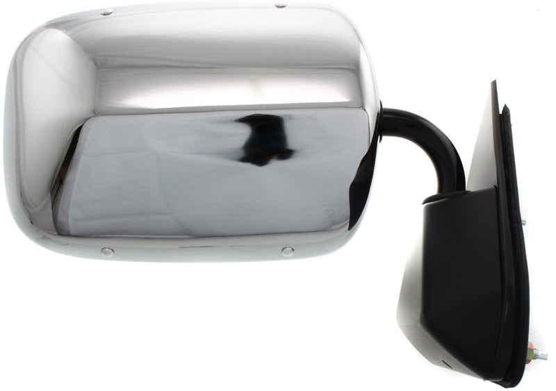 Driver and Passenger Side Non-Towing Mirrors, Manual Adjust, Manual Folding, Non-Heated, Chrome, Without Signal Light, Without memory, Without Puddle Light, Without Auto-Dimming | GM1320106,GM1321103