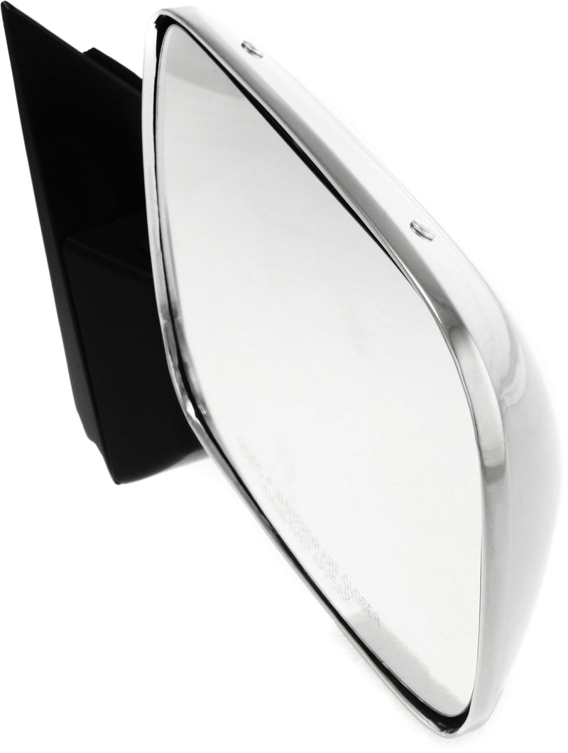 Driver and Passenger Side Non-Towing Mirrors, Manual Adjust, Manual Folding, Non-Heated, Chrome, Without Signal Light, Without memory, Without Puddle Light, Without Auto-Dimming | GM1320106,GM1321103