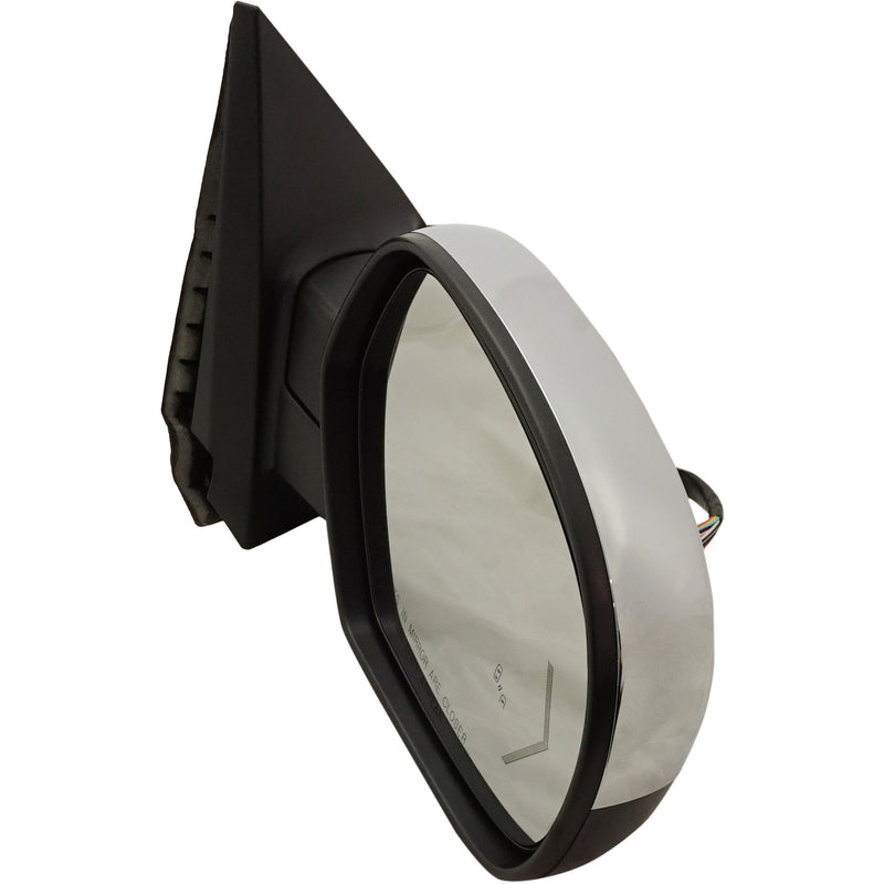 Driver and Passenger Side Mirrors, Power, Heated, Power Folding, Chrome, In-glass Signal Light, with Blind Spot Detection in Glass