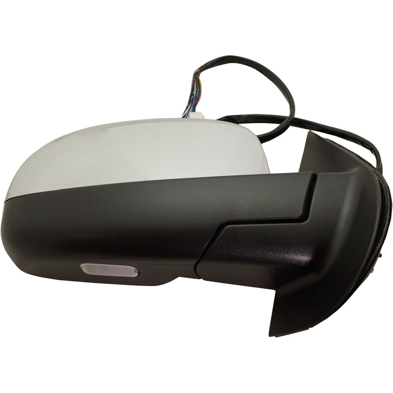 Driver and Passenger Side Mirrors, Power, Heated, Power Folding, Chrome, In-glass Signal Light, with Blind Spot Detection in Glass
