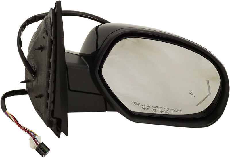 Driver and Passenger Side Mirrors, Power, Heated, Power Folding, Textured Black, with Blind Spot Detection in Glass | GM1321526,GM1320526