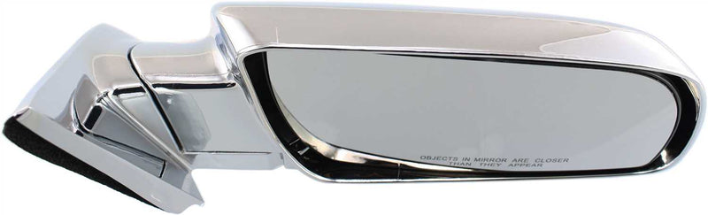 Driver and Passenger Side Non-Towing Mirrors, Manual Adjust, Manual Folding, Non-Heated, Chrome, Without Signal Light, Without memory, Without Puddle Light, Without Auto-Dimming