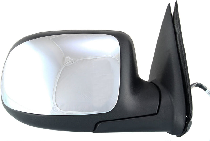 Driver and Passenger Side Mirrors, Non-Towing, Power, Manual Folding, Heated, Chrome, Without Signal Light, Without memory, Without Puddle Light, Without Auto-Dimming, Without Blind Spot Feature | GM1320173,GM1321173