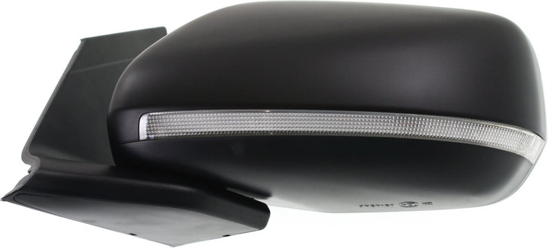 Driver and Passenger Side Mirrors, Power, Manual Folding, Non-Heated, Paintable, In-housing Signal Light, Without memory, Without Puddle Light, Without Auto-Dimming, Without Blind Spot Feature