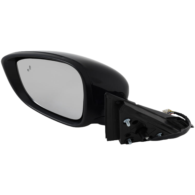 Driver and Passenger Side Mirrors, Power, Heated, Manual Folding, Paintable, without Signal Light, without Memory, with Blind Spot Detection in Glass
