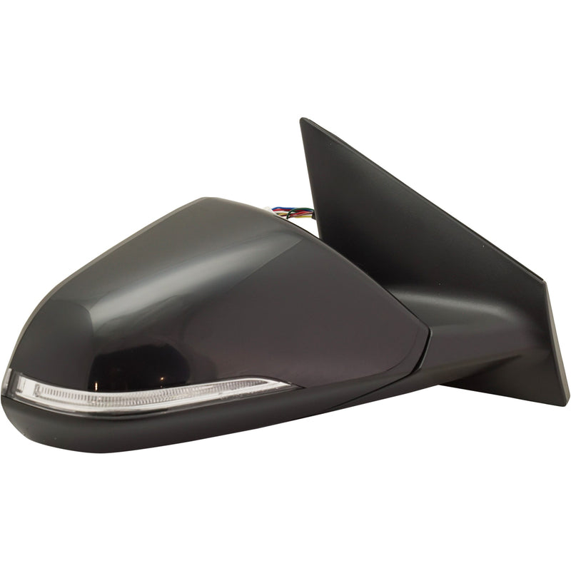 Driver and Passenger Side Non-Towing Mirrors, Power, Manual Folding, Heated, Paintable, In-housing Signal Light, Without memory, Without Puddle Light, Without Auto-Dimming | HY1321236,HY1320236