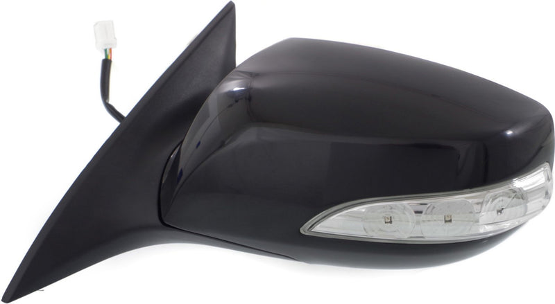 Driver and Passenger Side Non-Towing Mirrors, Power, Manual Folding, Heated, Paintable, In-housing Signal Light, Without memory, Without Puddle Light, Without Auto-Dimming | HY1320193,HY1321193