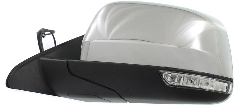 Driver and Passenger Side Mirrors, Power, Heated, Manual Folding, Chrome, without Blind Spot Feature