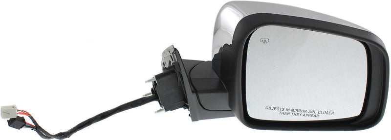 Driver and Passenger Side Mirrors, Power, Heated, Manual Folding, Chrome, without Blind Spot Feature