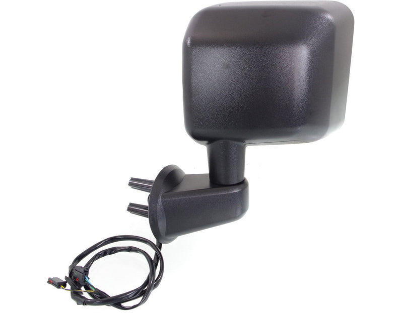 Driver and Passenger Side Mirrors, Power, Manual Folding, Heated, Textured Black, Without Signal Light, Without memory, Without Puddle Light, Without Auto-Dimming, Without Blind Spot Feature | CH1321390,CH1320390