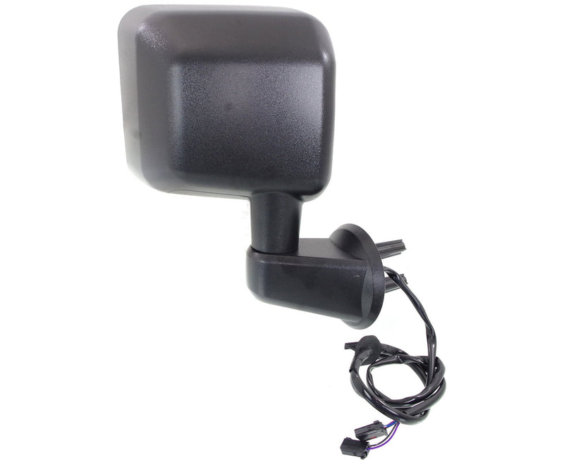 Driver and Passenger Side Mirrors, Power, Manual Folding, Heated, Textured Black, Without Signal Light, Without memory, Without Puddle Light, Without Auto-Dimming, Without Blind Spot Feature | CH1321390,CH1320390